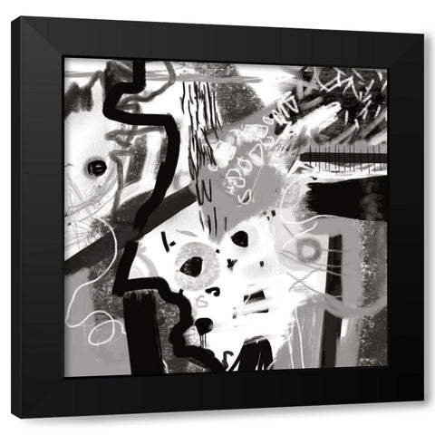 Black and White II Black Modern Wood Framed Art Print with Double Matting by Busch, Birgit