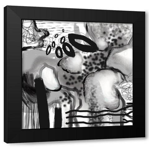 Black and White III Black Modern Wood Framed Art Print by Busch, Birgit