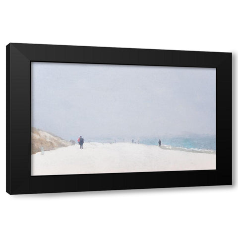 Winterlicher Ostseestrand Black Modern Wood Framed Art Print by Kock, Bernhard