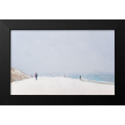 Winterlicher Ostseestrand Black Modern Wood Framed Art Print by Kock, Bernhard