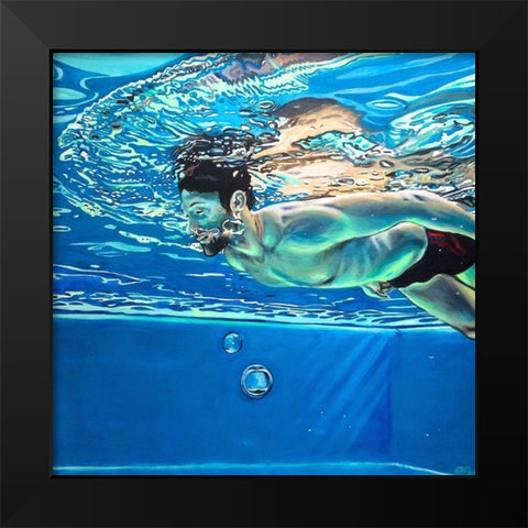 Floating No.04 Black Modern Wood Framed Art Print by Pruchnow, Brigitte Yoshiko