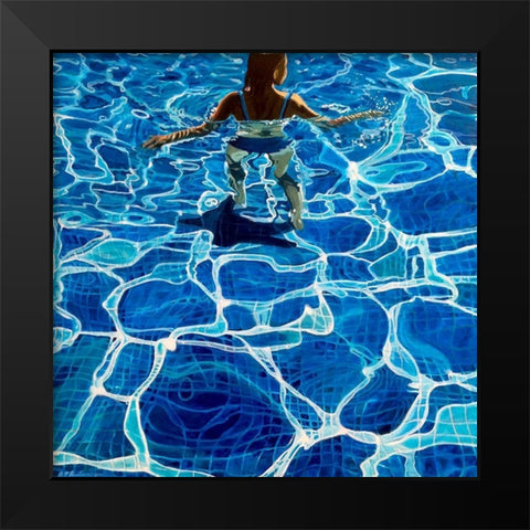 Spuren ziehen Black Modern Wood Framed Art Print by Pruchnow, Brigitte Yoshiko