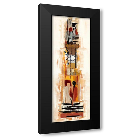 Begegnungen I Black Modern Wood Framed Art Print with Double Matting by Bonciani, Celina