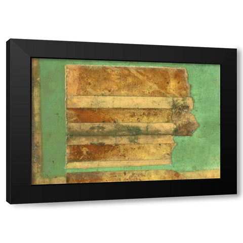 Flussteppich I Black Modern Wood Framed Art Print with Double Matting by Heinrich, Christian