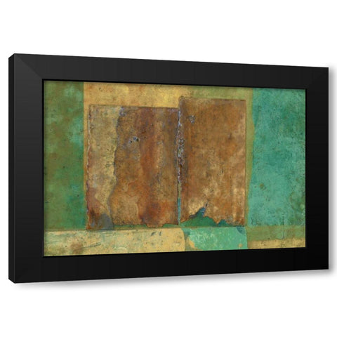 Flussteppich II Black Modern Wood Framed Art Print by Heinrich, Christian