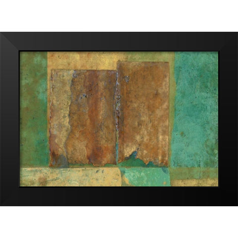 Flussteppich II Black Modern Wood Framed Art Print by Heinrich, Christian