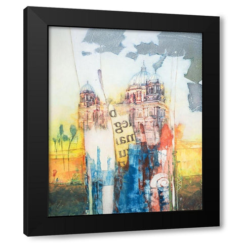 Berlin Black Modern Wood Framed Art Print by Lieck, Carl-Heinz