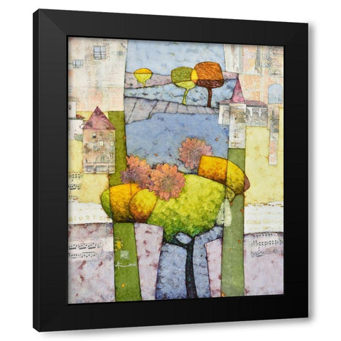 Zwischen den Feldern Black Modern Wood Framed Art Print by Lieck, Carl-Heinz