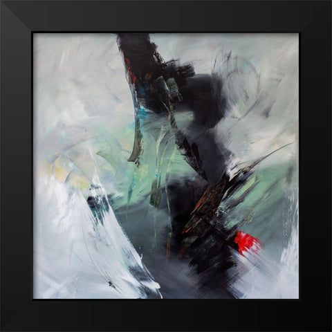 Blackpoint I Black Modern Wood Framed Art Print by Middendorf, Christiane