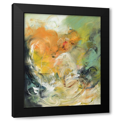 BlÃ¼tenstengel I Black Modern Wood Framed Art Print with Double Matting by Middendorf, Christiane