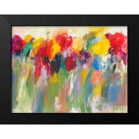 Farbklange V Black Modern Wood Framed Art Print by Ohland, Christa
