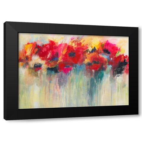 Farbklange III Black Modern Wood Framed Art Print with Double Matting by Ohland, Christa