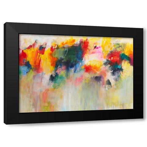 Farbklange IV Black Modern Wood Framed Art Print by Ohland, Christa