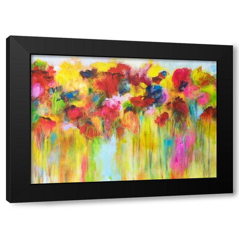 Sommerflora Black Modern Wood Framed Art Print by Ohland, Christa