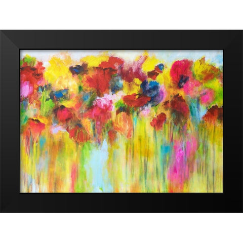 Sommerflora Black Modern Wood Framed Art Print by Ohland, Christa