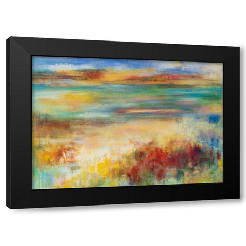 Abendstimmung Black Modern Wood Framed Art Print with Double Matting by Ohland, Christa