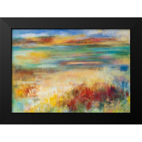 Abendstimmung Black Modern Wood Framed Art Print by Ohland, Christa