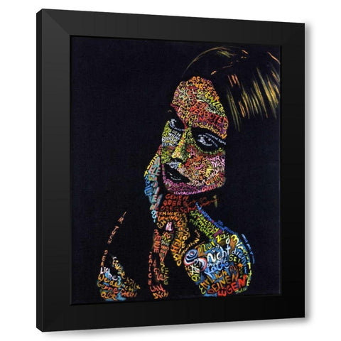DAS groÃŸe GlÃ¼ck Black Modern Wood Framed Art Print by Danckaert, Bea