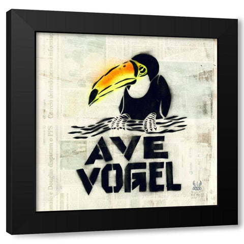 Ave Black Modern Wood Framed Art Print by Eliot