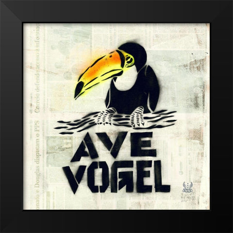 Ave Black Modern Wood Framed Art Print by Eliot