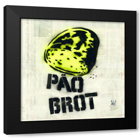 Pao Black Modern Wood Framed Art Print with Double Matting by Eliot
