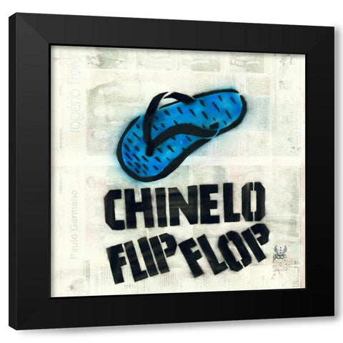 Chinelo Black Modern Wood Framed Art Print with Double Matting by Eliot
