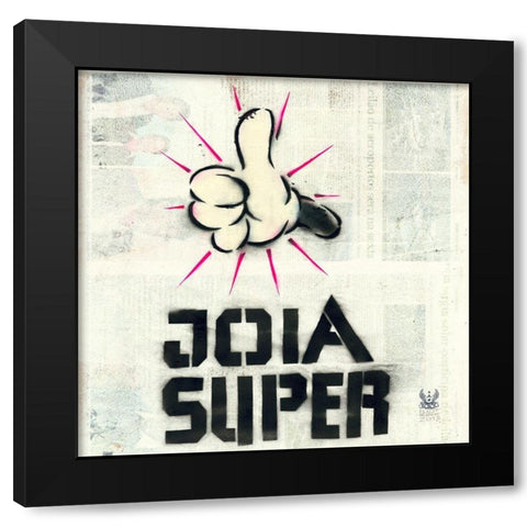 Joia Black Modern Wood Framed Art Print by Eliot