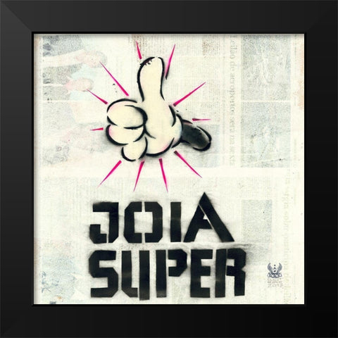 Joia Black Modern Wood Framed Art Print by Eliot