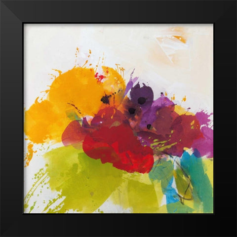 Orange Blossom Black Modern Wood Framed Art Print by Ruttkau, El