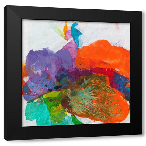 Red Grace Black Modern Wood Framed Art Print with Double Matting by Ruttkau, El