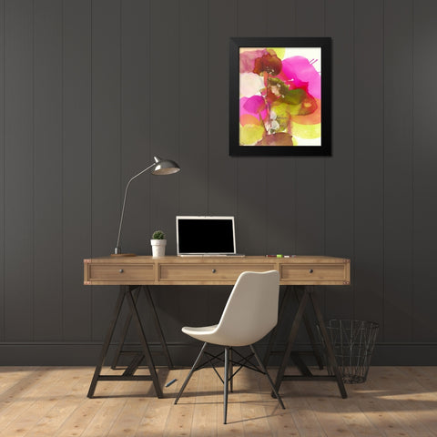 Blossoms Abstracts Black Modern Wood Framed Art Print by Witt, El