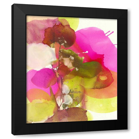 Blossoms Abstracts Black Modern Wood Framed Art Print by Witt, El