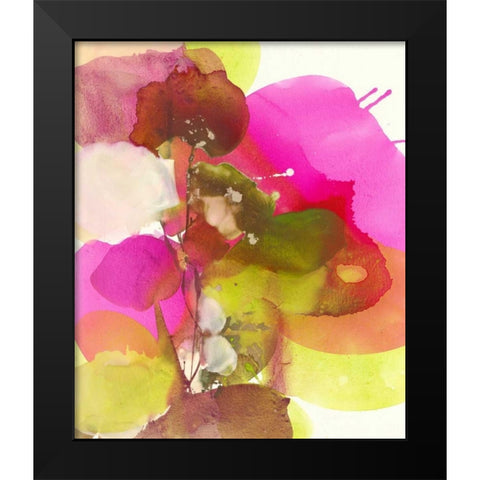 Blossoms Abstracts Black Modern Wood Framed Art Print by Witt, El