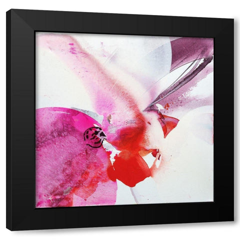 Orchid Flower Black Modern Wood Framed Art Print by Witt, El