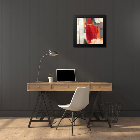 Astratto Colorato I Black Modern Wood Framed Art Print by Cusumano, Francesco
