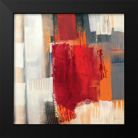 Astratto Colorato I Black Modern Wood Framed Art Print by Cusumano, Francesco