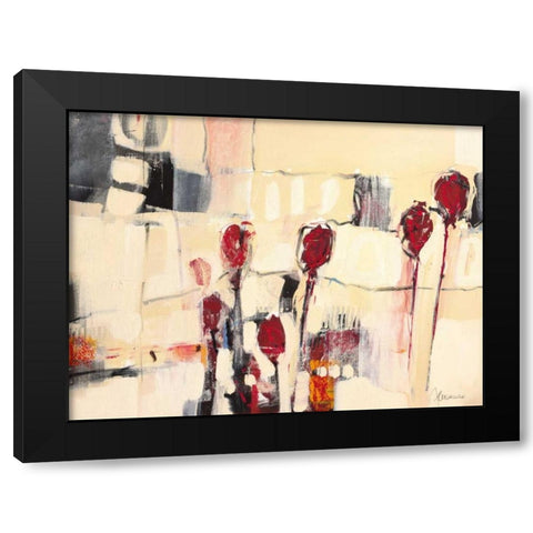 Tulpentanz II Black Modern Wood Framed Art Print by Cusumano, Francesco