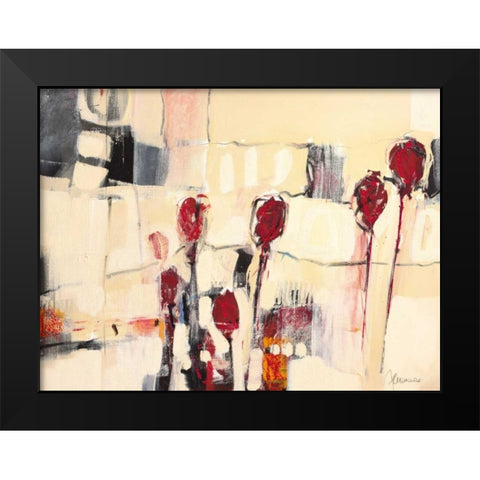 Tulpentanz II Black Modern Wood Framed Art Print by Cusumano, Francesco