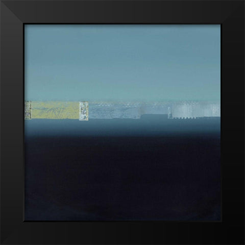 Blu I Black Modern Wood Framed Art Print by Cusumano, Francesco
