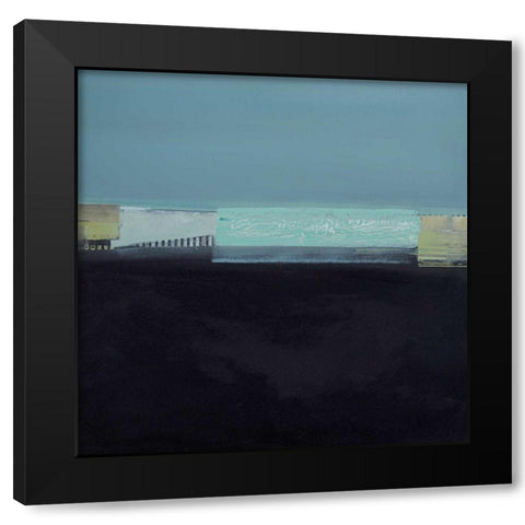 Blu II Black Modern Wood Framed Art Print with Double Matting by Cusumano, Francesco