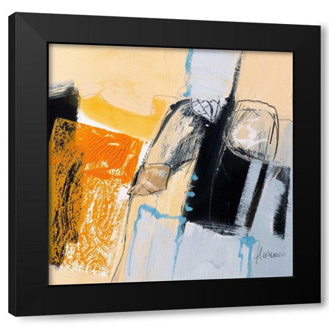 Movimenti II Black Modern Wood Framed Art Print with Double Matting by Cusumano, Francesco