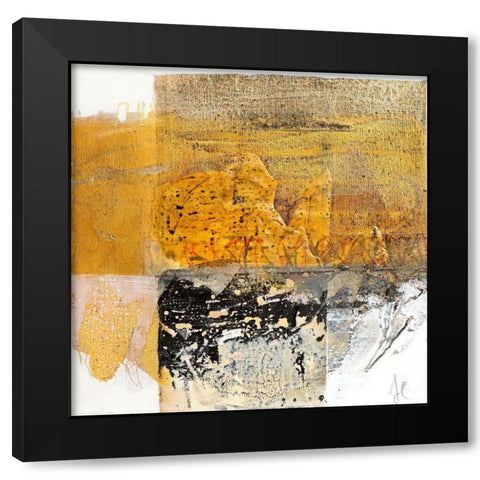 Giallo 1 Black Modern Wood Framed Art Print with Double Matting by Cusumano, Francesco