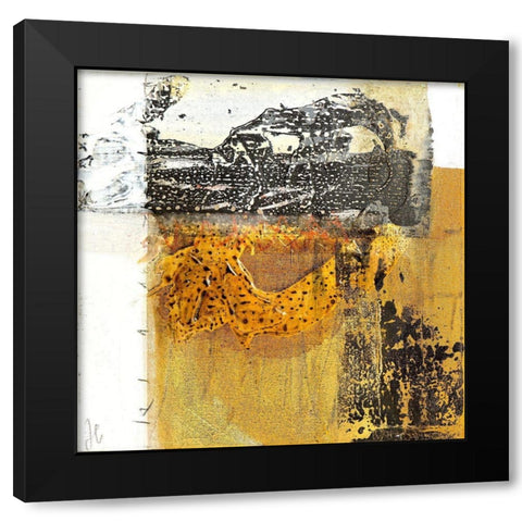 Giallo 2 Black Modern Wood Framed Art Print by Cusumano, Francesco