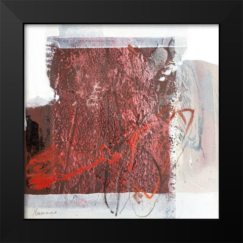Rosso 1 Black Modern Wood Framed Art Print by Cusumano, Francesco