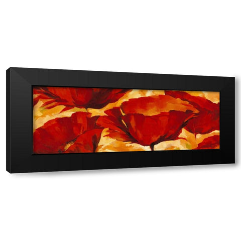 Mohnparade Black Modern Wood Framed Art Print by Filatov, Elena
