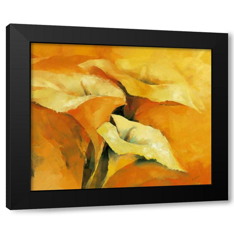 Callas Black Modern Wood Framed Art Print with Double Matting by Filatov, Elena