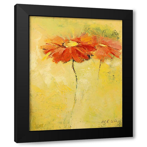 Feldblumen I Black Modern Wood Framed Art Print by Filatov, Elena