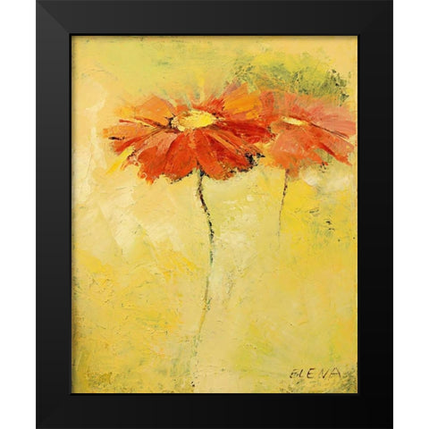 Feldblumen I Black Modern Wood Framed Art Print by Filatov, Elena