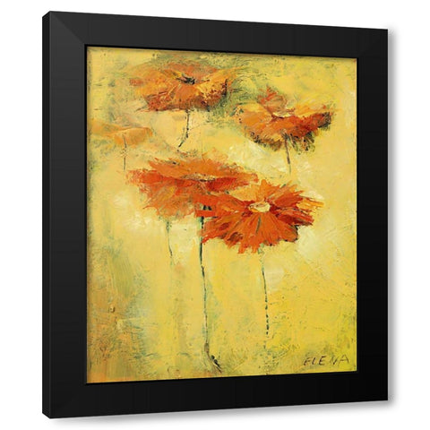 Feldblumen II Black Modern Wood Framed Art Print by Filatov, Elena