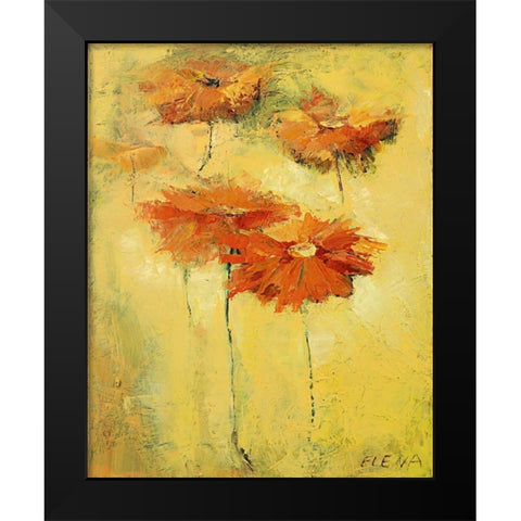 Feldblumen II Black Modern Wood Framed Art Print by Filatov, Elena